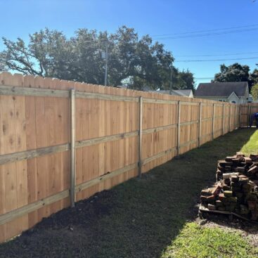 Cedar Wood Fence Install