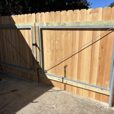 Cedar Wood Fence Install and Double Gate Build