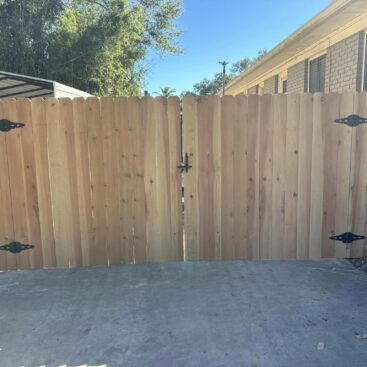 Cedar Wood Fence Install and Double Gate Build